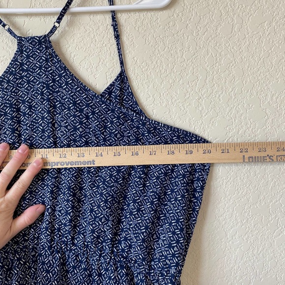 Patagonia Midi Sundress Women's Size XL Blue Patterned Tank Adjustable Straps - Picture 7 of 10